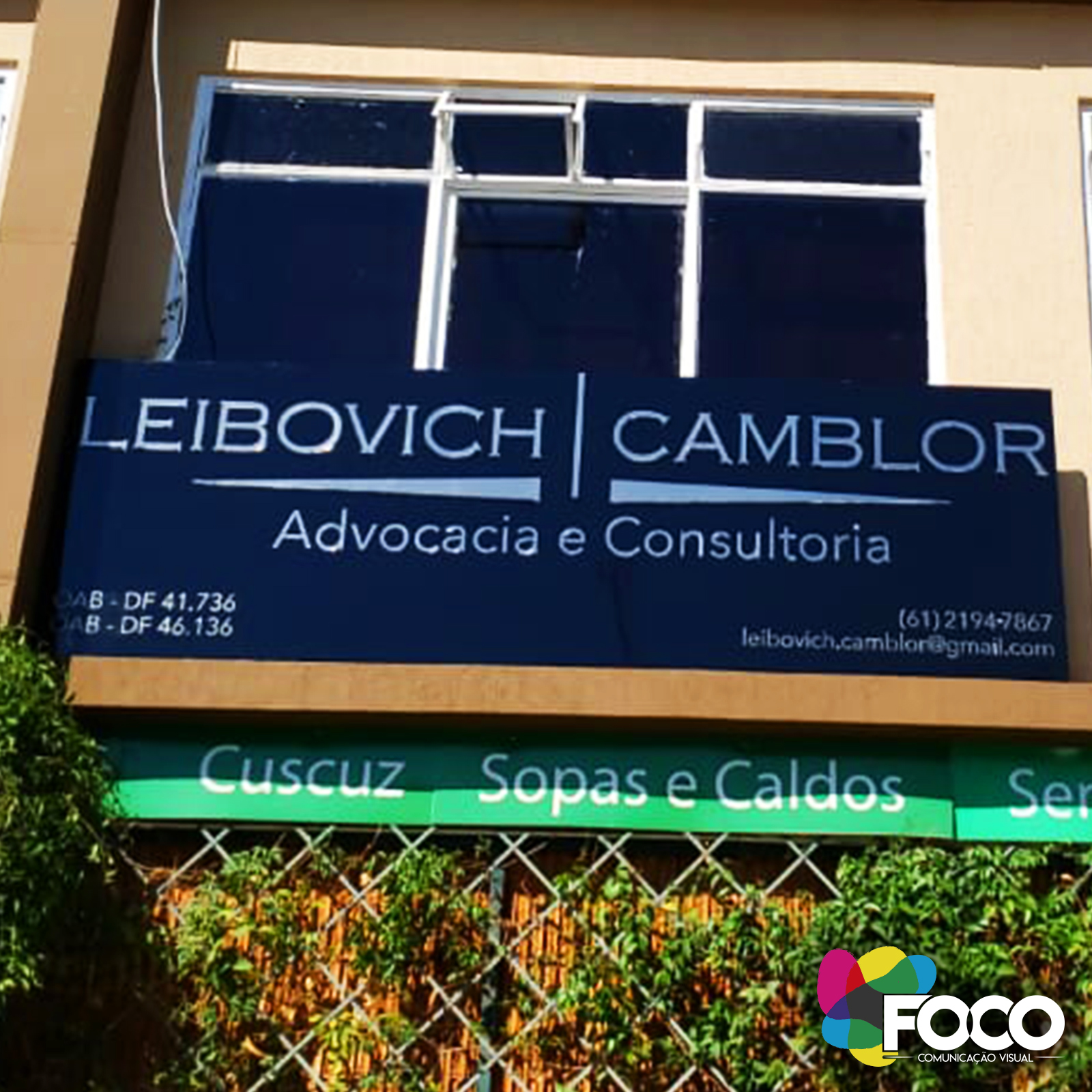 Projeto de comunicação visual da FOCO em Brasília