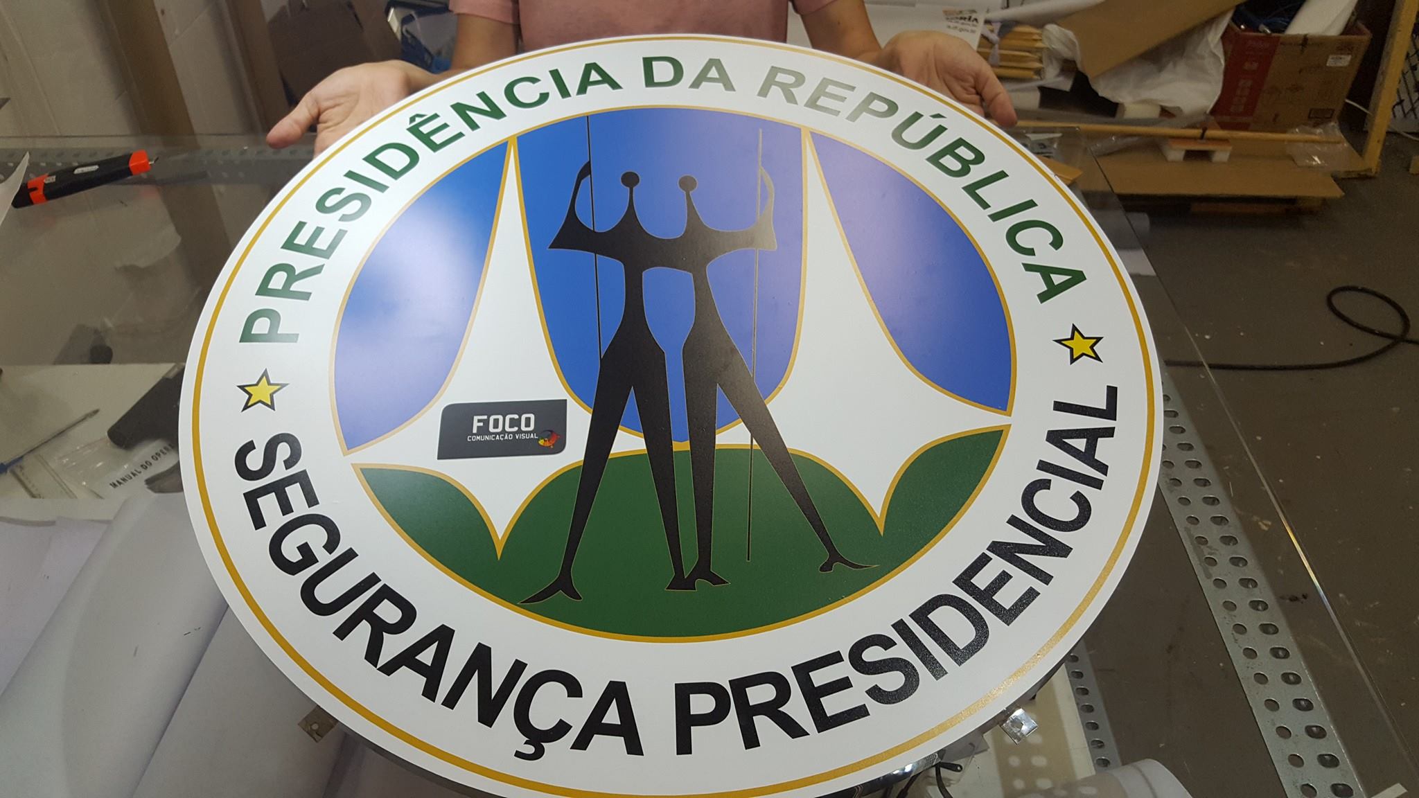 Projeto de comunicação visual da FOCO em Brasília